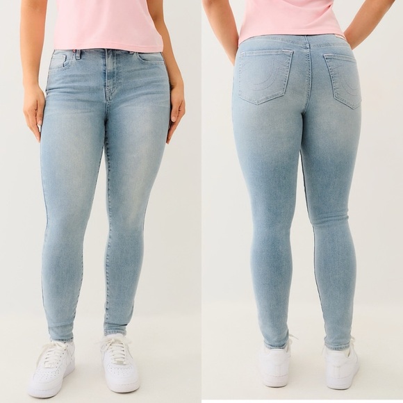 True Religion Jeans Halle High Rise Super Skinny Fit Light Bliss Wash 28/6 NWT - Picture 8 of 8